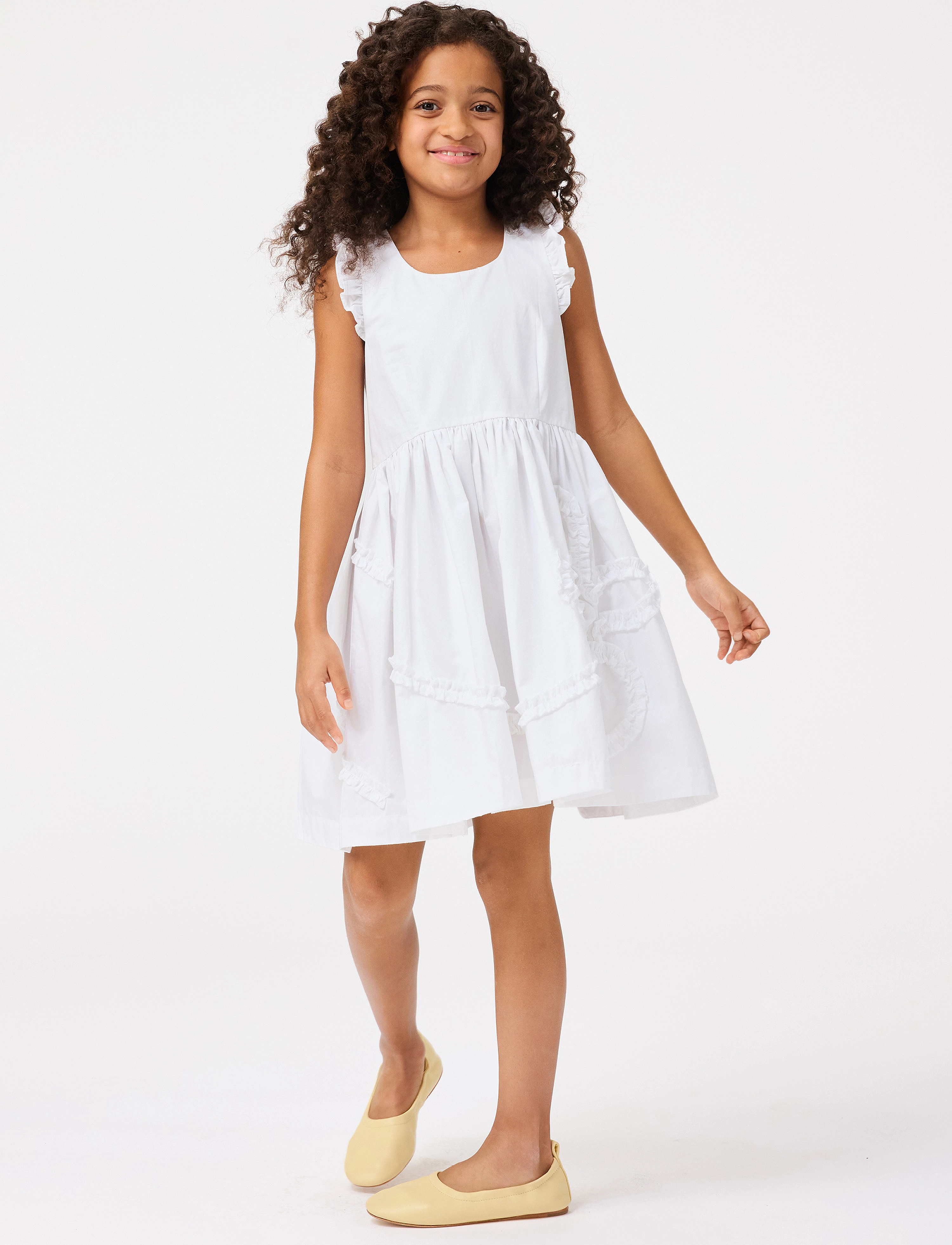 Molo - Cortney - sleeveless casual dresses - crisp white - 2
