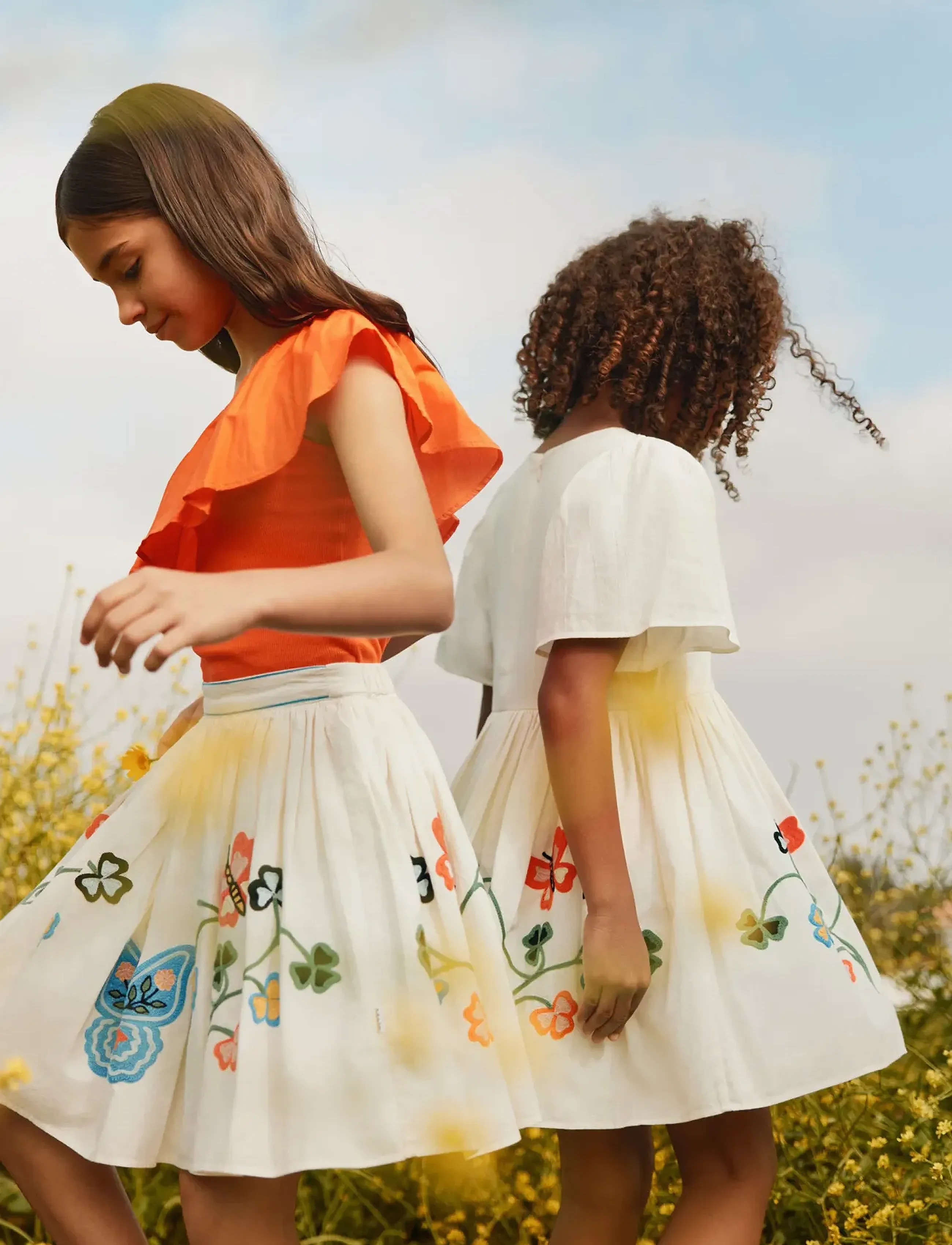 Molo Bonnie - Kleider & Röcke - NATURE BORDER / white