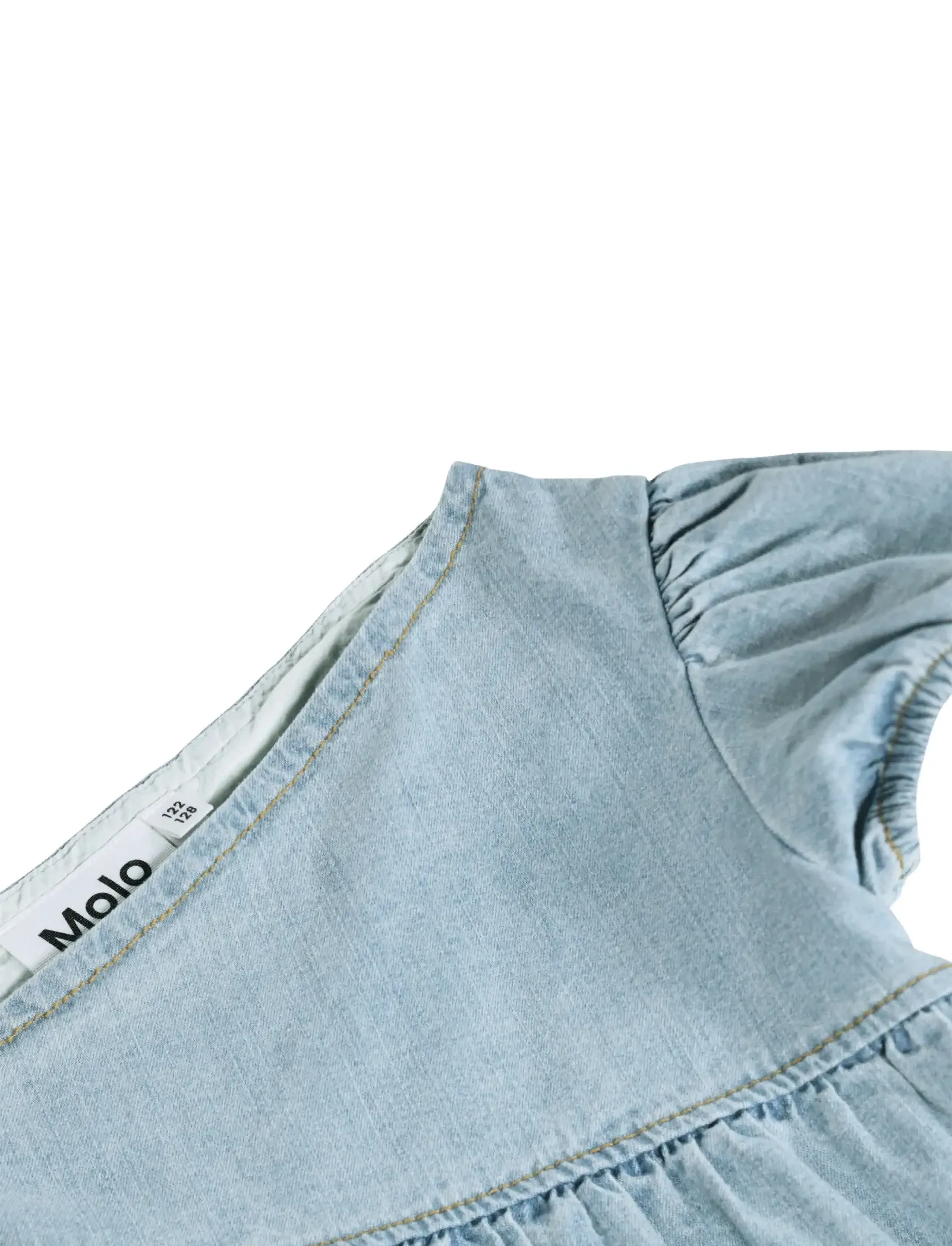 Molo - Chelsey - robes décontractées à manches courtes - washed chambrey - 4