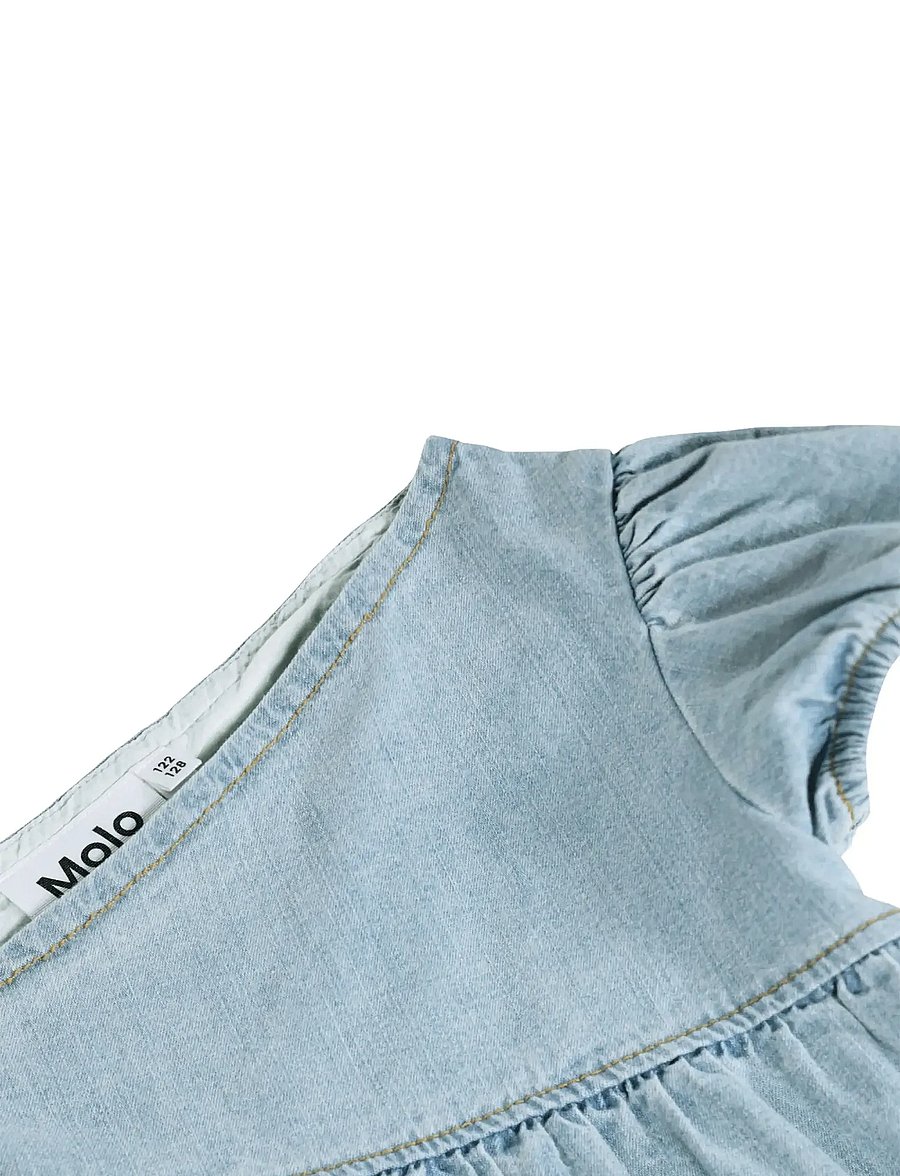 Molo - Chelsey - robes décontractées à manches courtes - washed chambrey - 4
