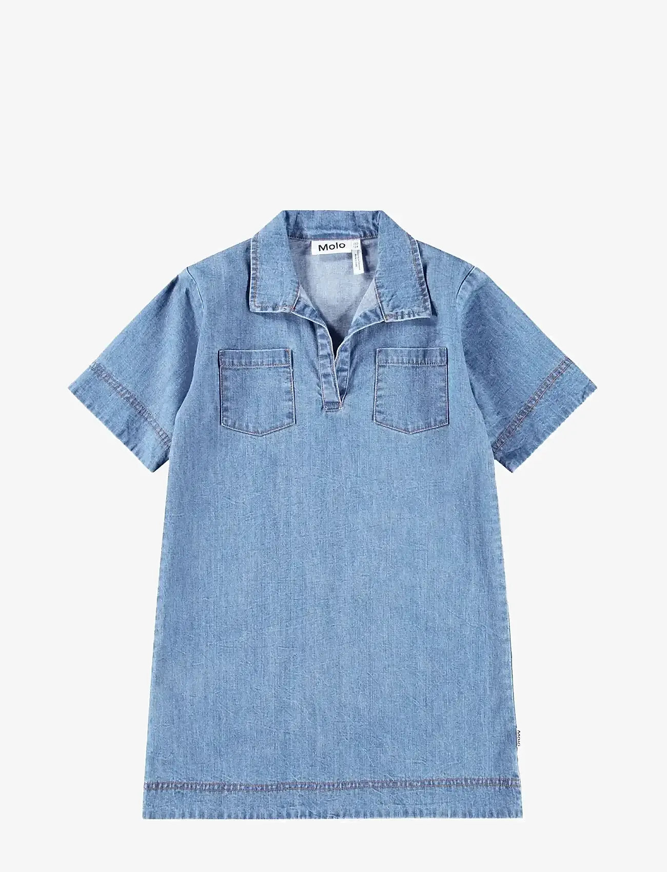 Molo - Cheri - short-sleeved casual dresses - light chambrey - 1