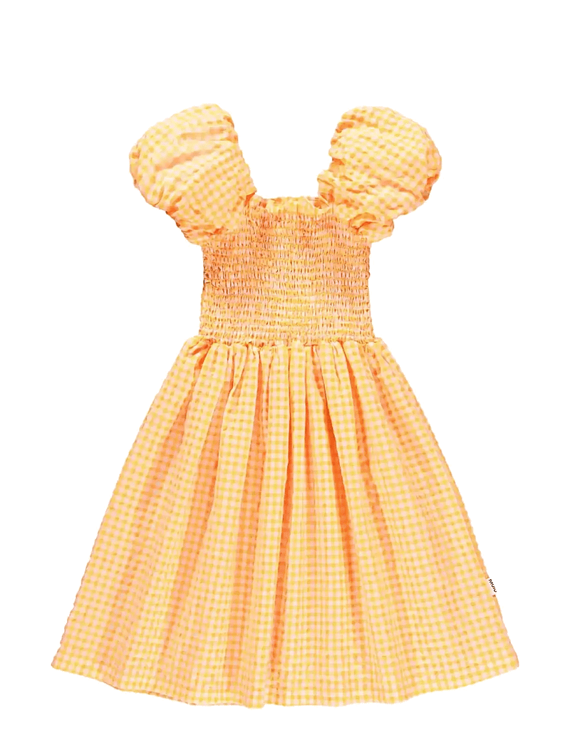 Molo - Cherisla - lühikeste varrukatega vabaaja kleidid - orange check - 0