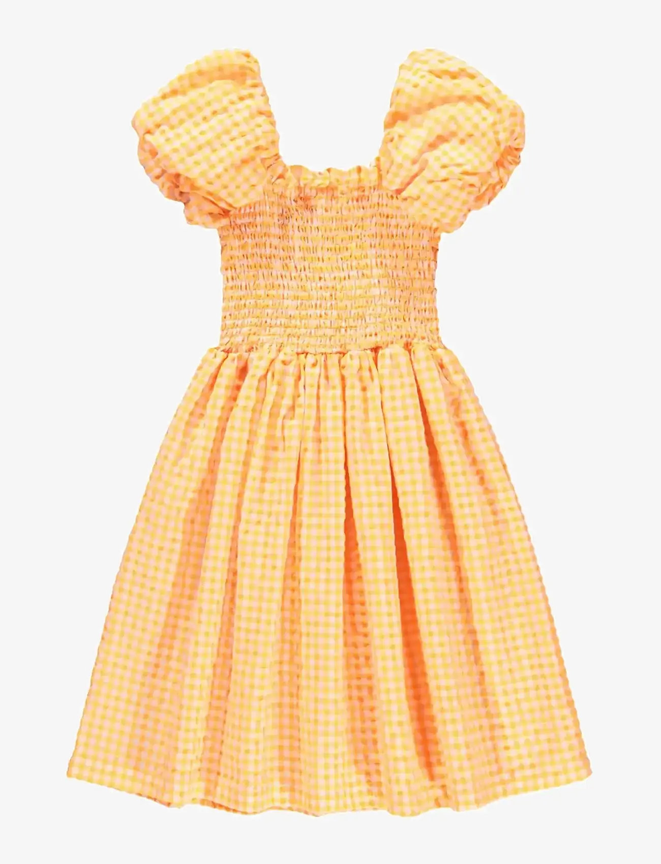 Molo - Cherisla - lühikeste varrukatega vabaaja kleidid - orange check - 1