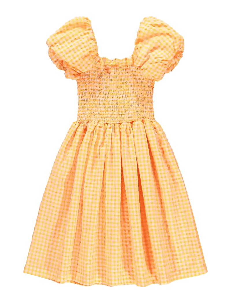 Molo - Cherisla - lühikeste varrukatega vabaaja kleidid - orange check - 1