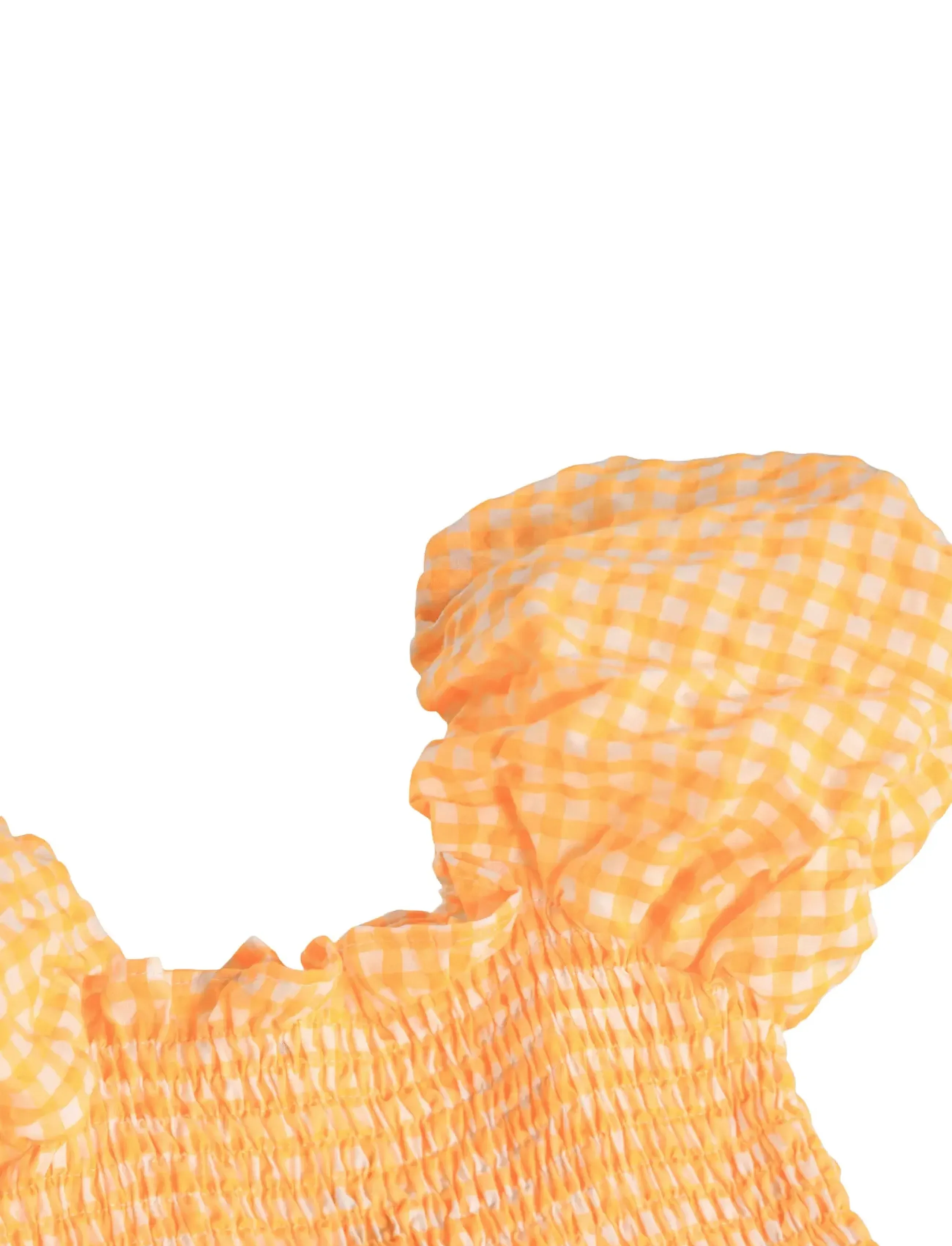 Molo - Cherisla - kortärmade vardagsklänningar - orange check - 2
