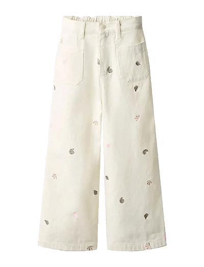 Molo Adionella - Hosen mit weitem Bein - MINI SHELLS / white