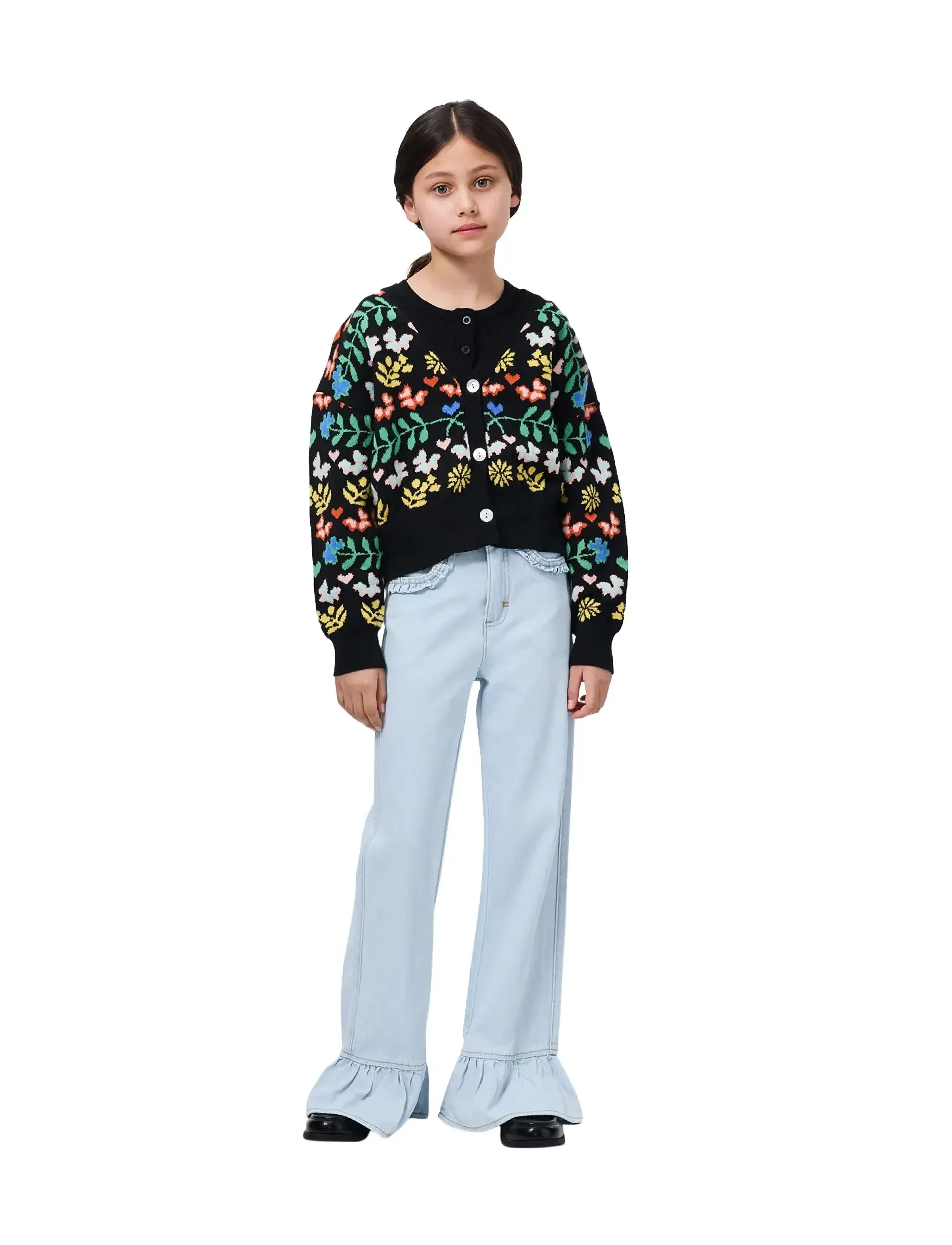 Molo Amara - Bootcut jeans - BLEACHED DRAPY / blue