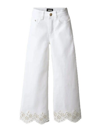 Molo Ava - Hosen mit weitem Bein - WHITEST / white