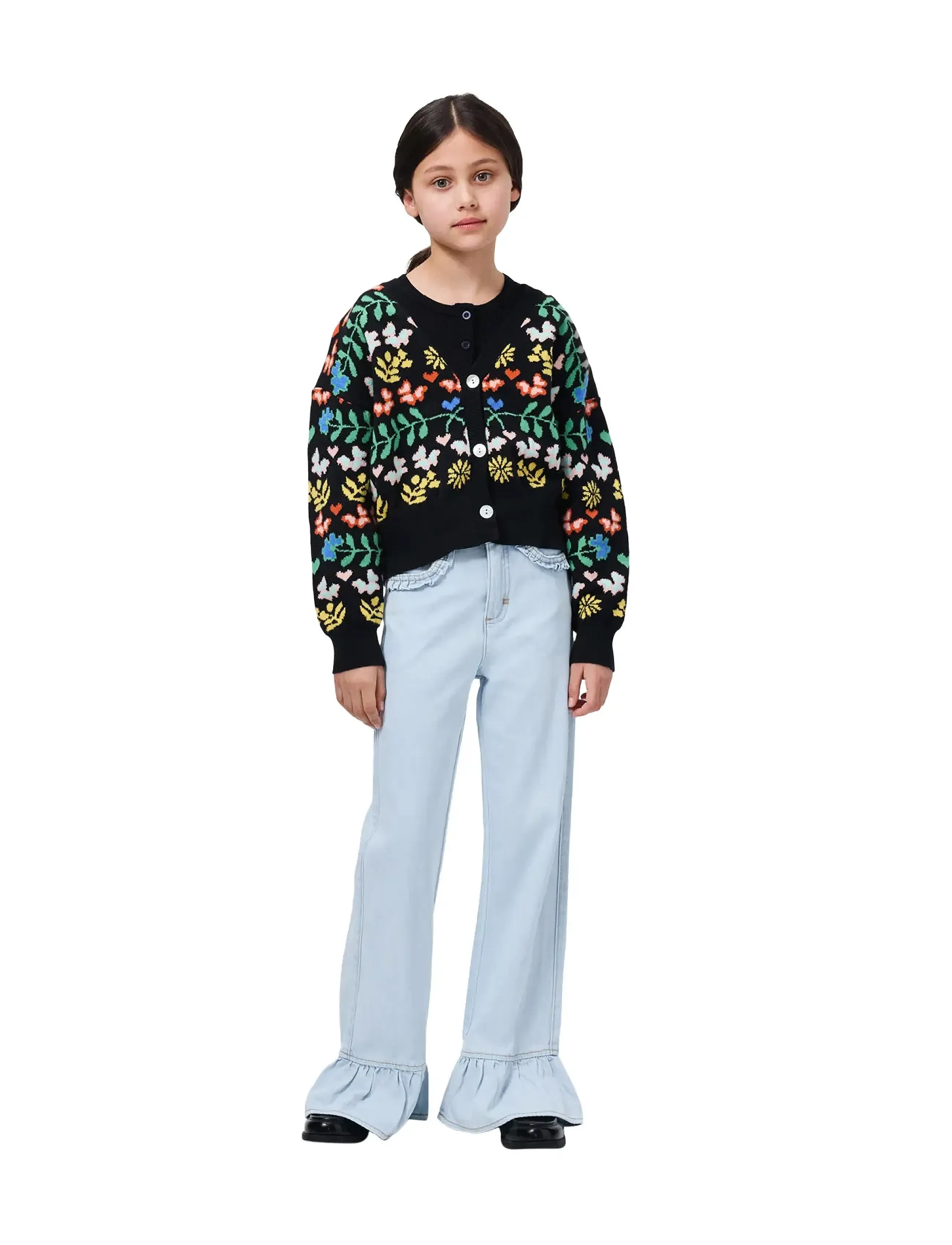Molo Gilly, 122/128, Black, Strik > Cardigans, Børn