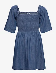 Molo - Cherisa - short-sleeved casual dresses - washed chambrey - 0