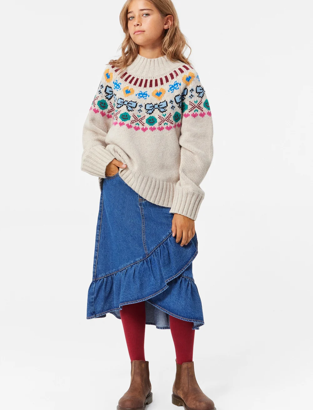 Molo - Gimlassi - stickade tröjor - pixel bows - 0