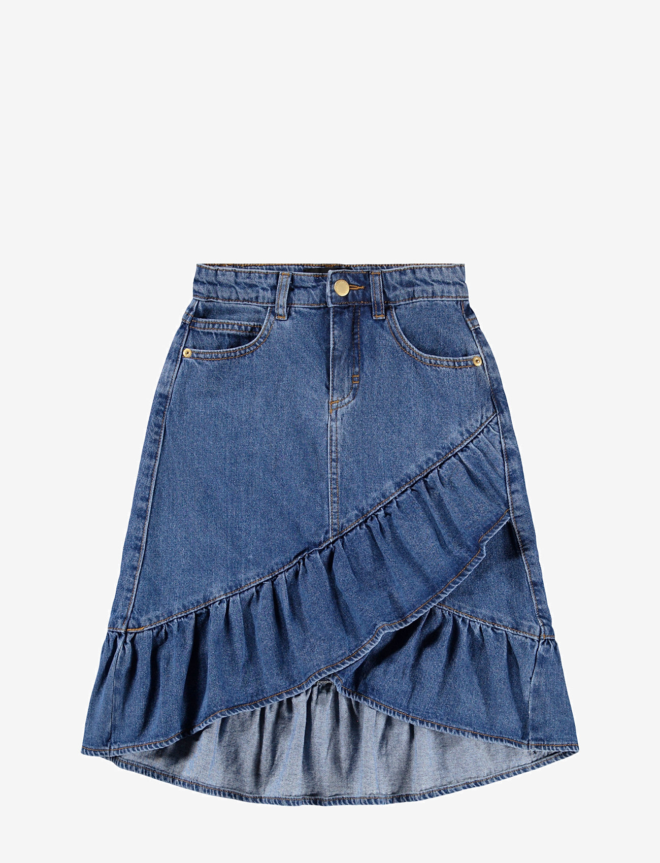 Molo - Belinda - short skirts - mid blue denim - 1