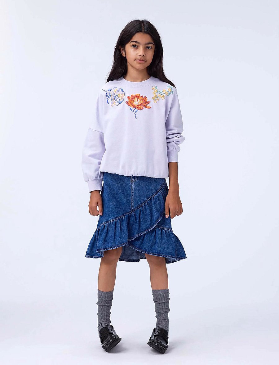Molo - Belinda - short skirts - mid blue denim - 0