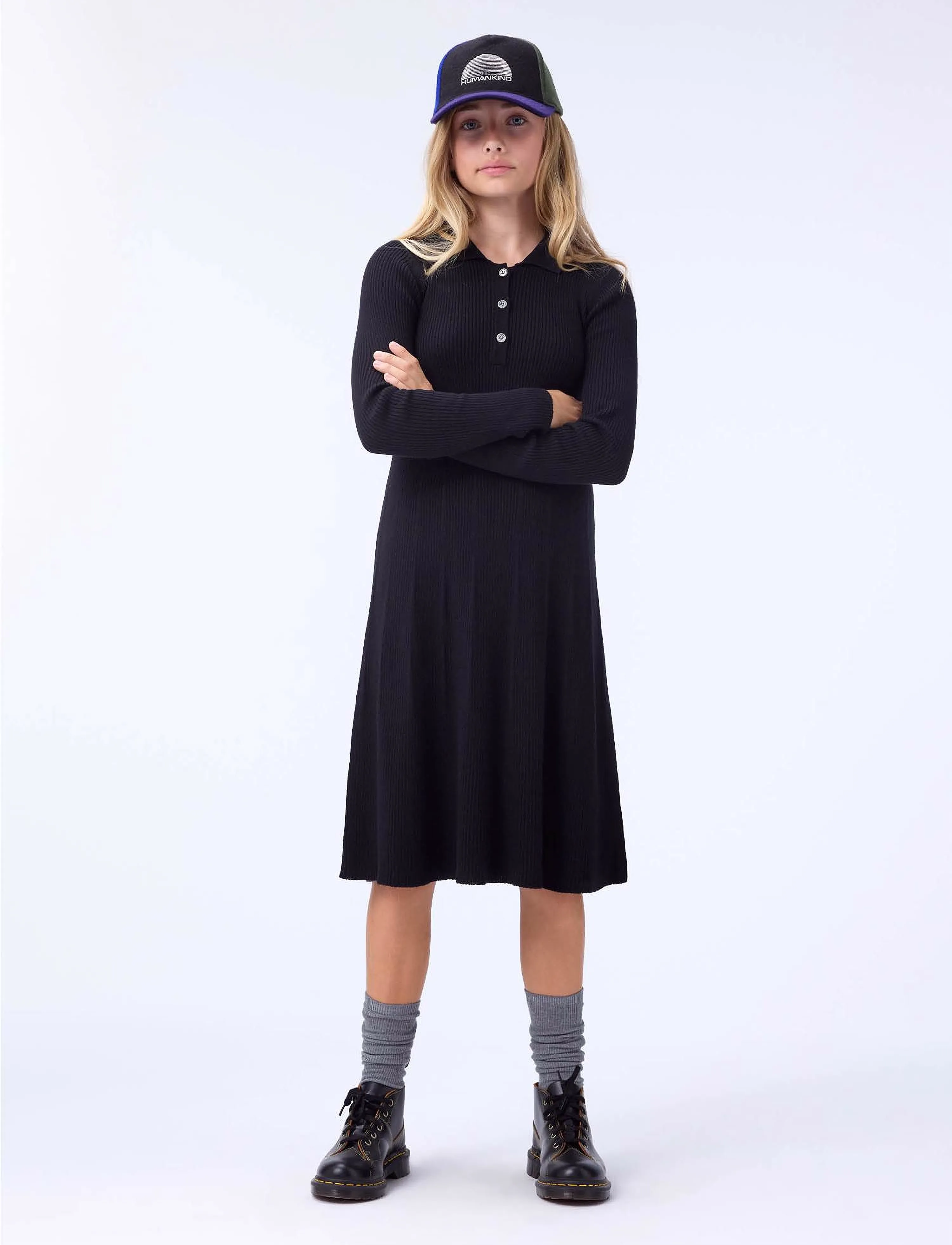 Molo - Cecilia - long-sleeved casual dresses - black - 4