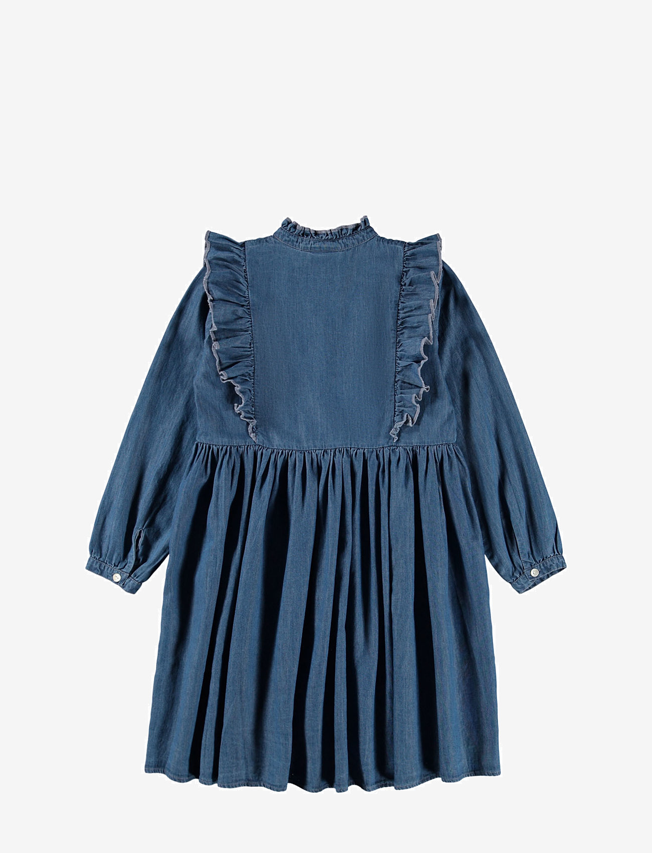 Molo - Christina - pikkade varrukatega vabaaja kleidid - washed blue - 1