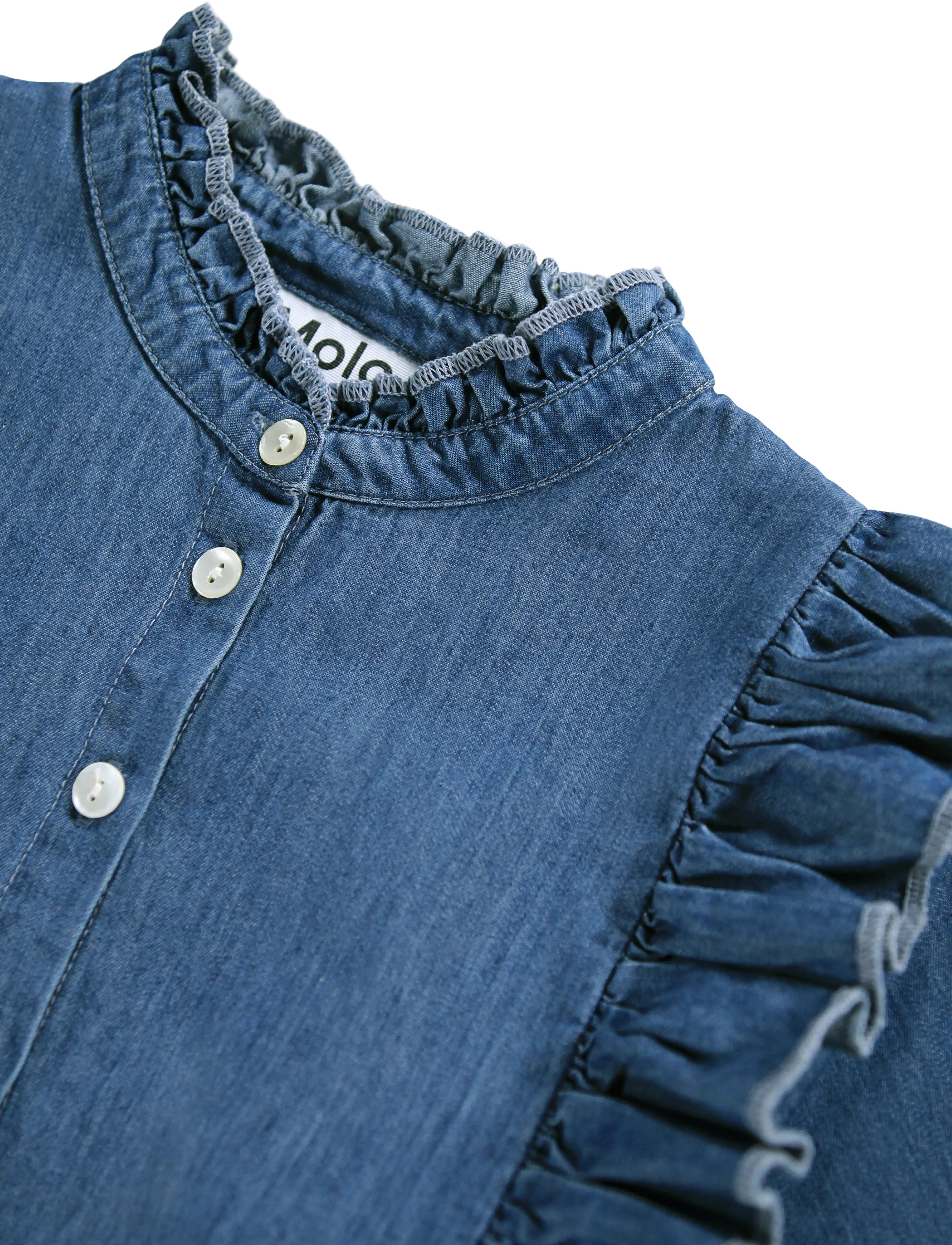 Molo - Christina - langærmede hverdagskjoler - washed blue - 2