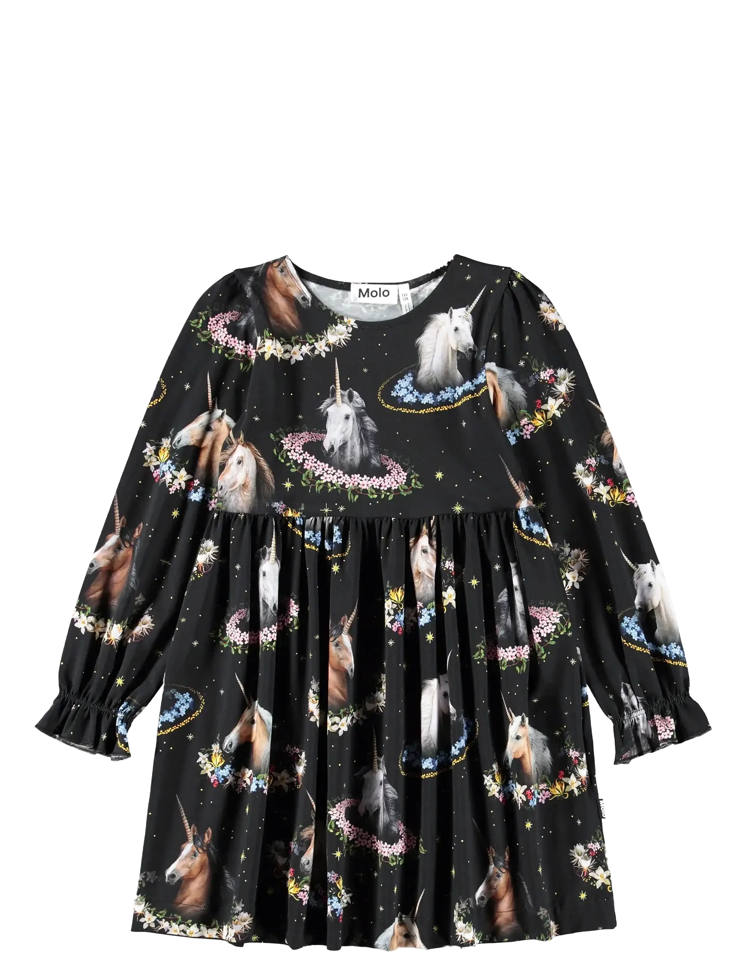 Molo Camie, 92/98, Casual Dresses, Schwarz - Long-sleeved Kinder