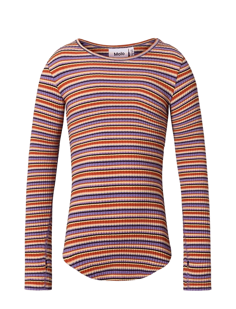 Molo - Rochelle - långärmade t-shirts - purple flame stripe - 0