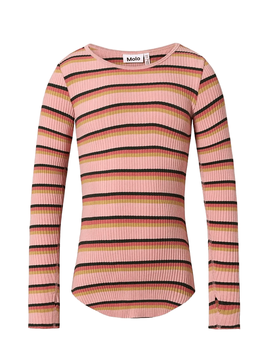 Molo - Rochelle - langärmelig - rose camel stripe - 0