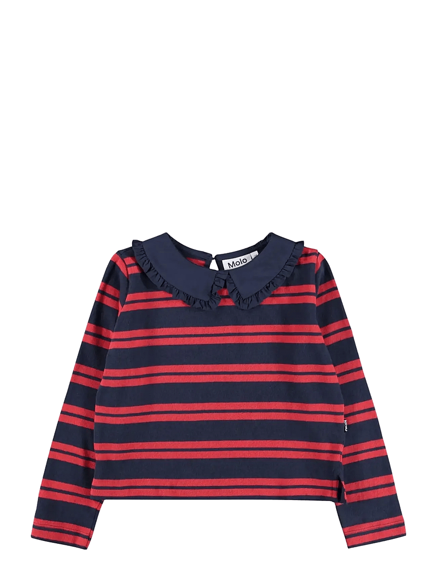 Molo - Rama - långärmade pikéer - ruby stripe - 0
