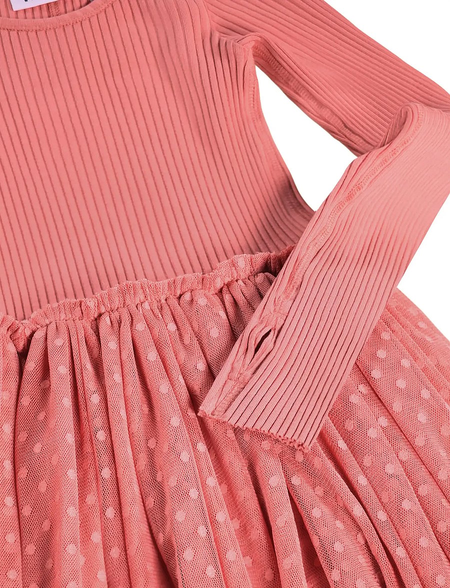 Molo - Cosette - långärmade babyklänningar - faded rose - 3