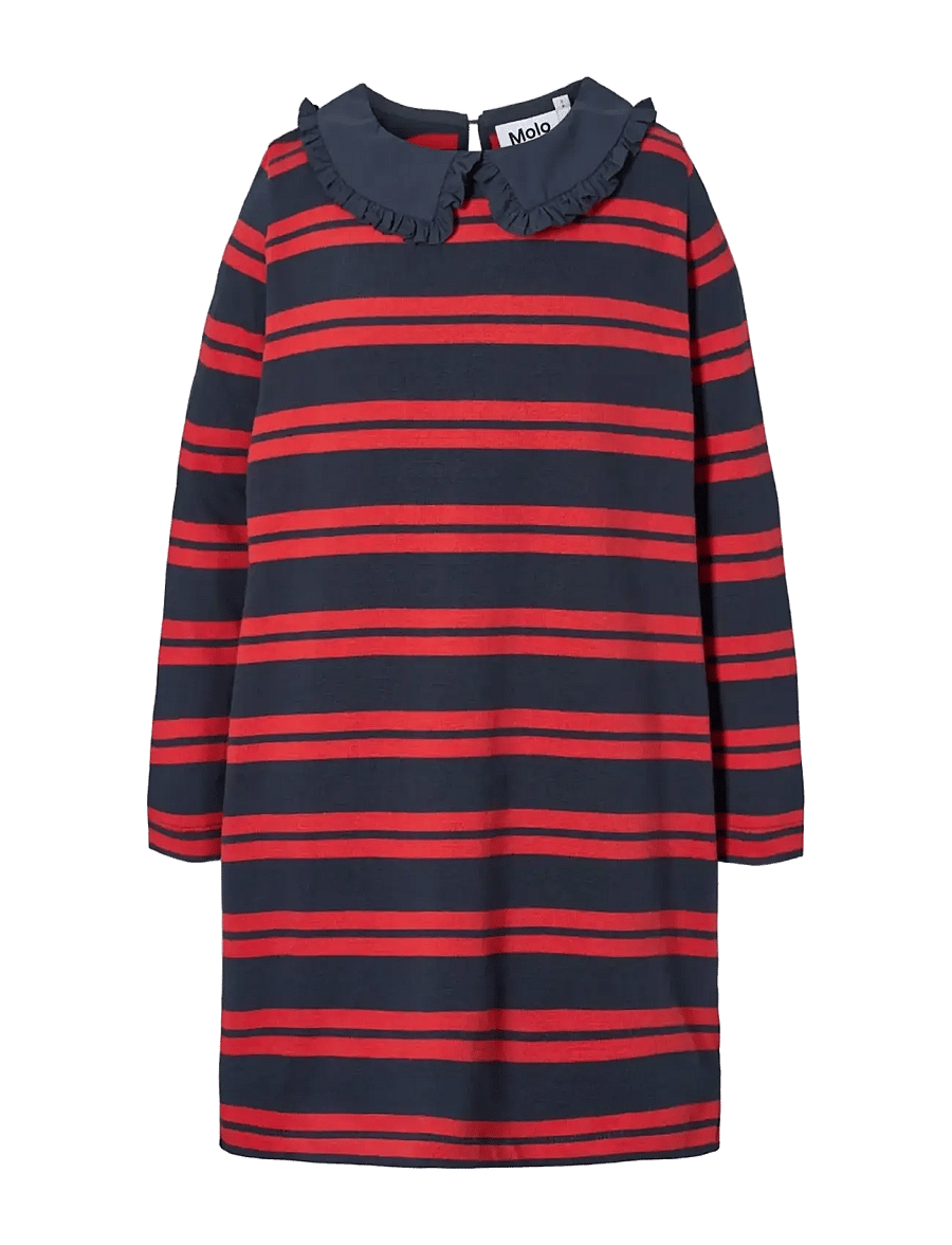 Molo - Chilla - långärmade vardagsklänningar - ruby stripe - 0