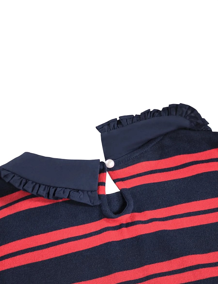 Molo - Chilla - långärmade vardagsklänningar - ruby stripe - 3