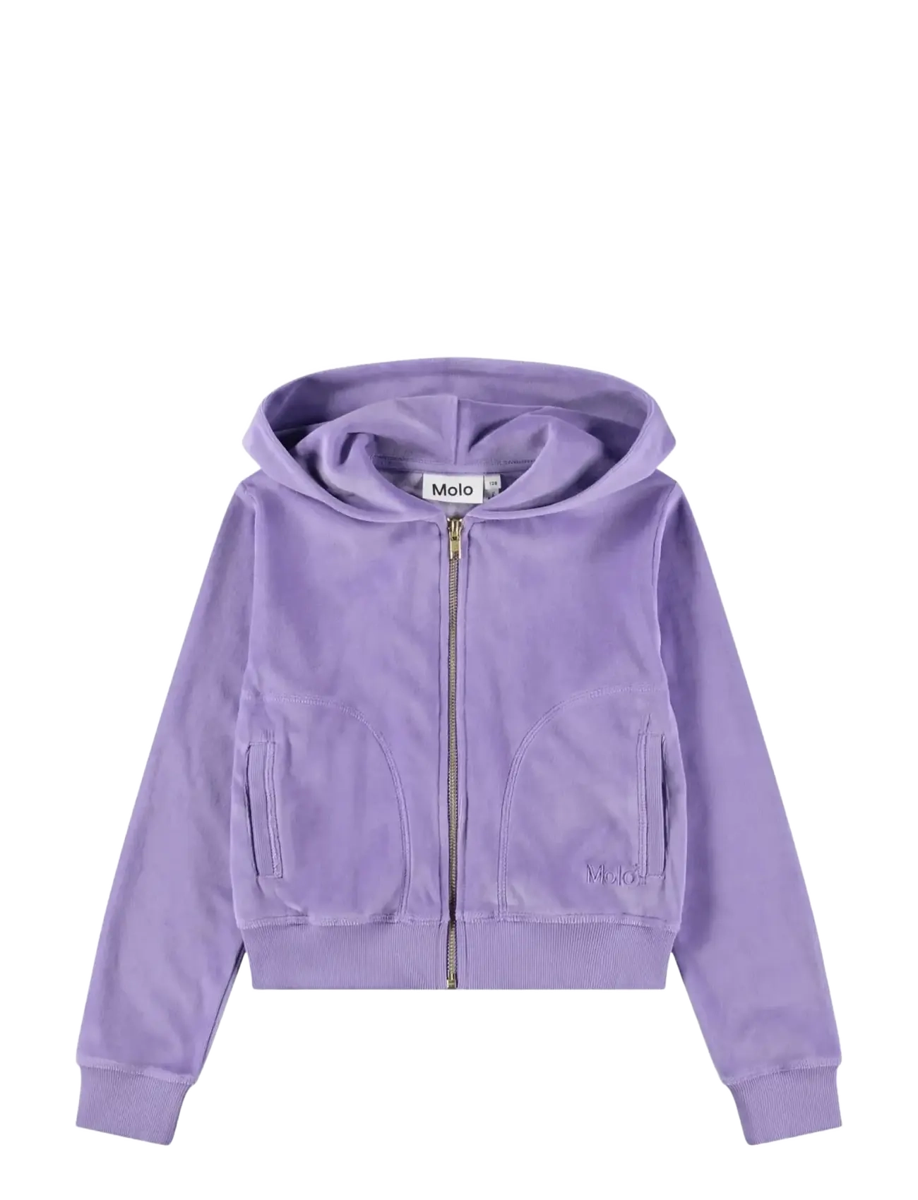 Molo Milla, Børn, Lynlås Hoodie, Lila, Str: 140