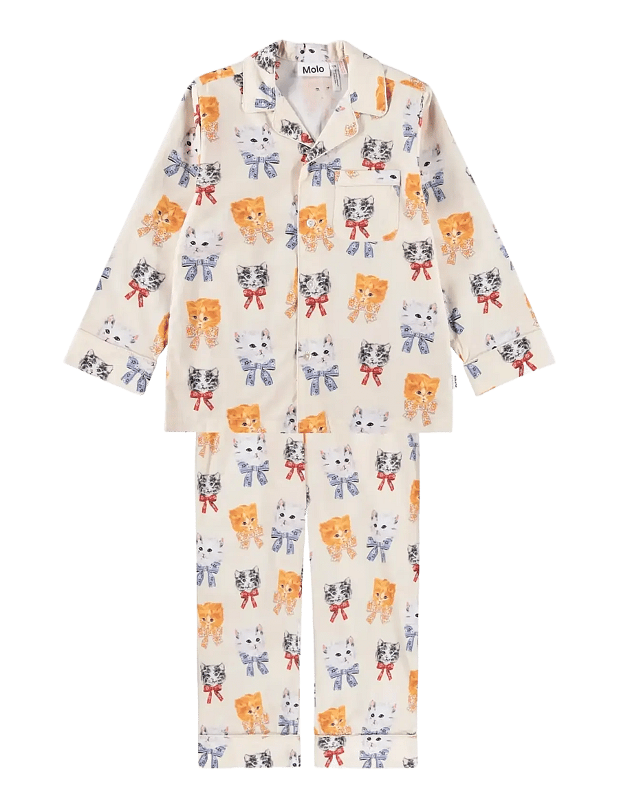 Molo - Lex - pyjamassæt - retro kittens - 0