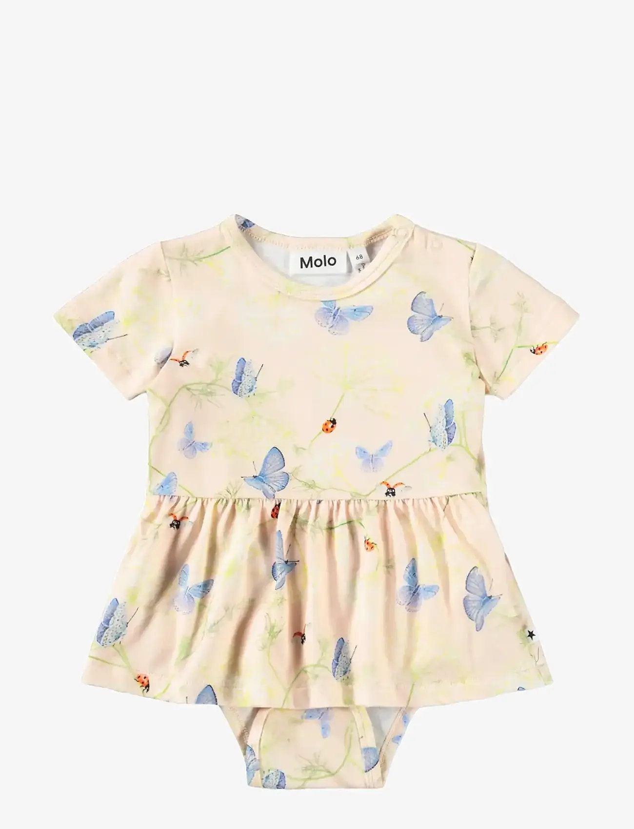 Molo - Frannie - kurzärmelige babykleider - butterflys cloud - 0