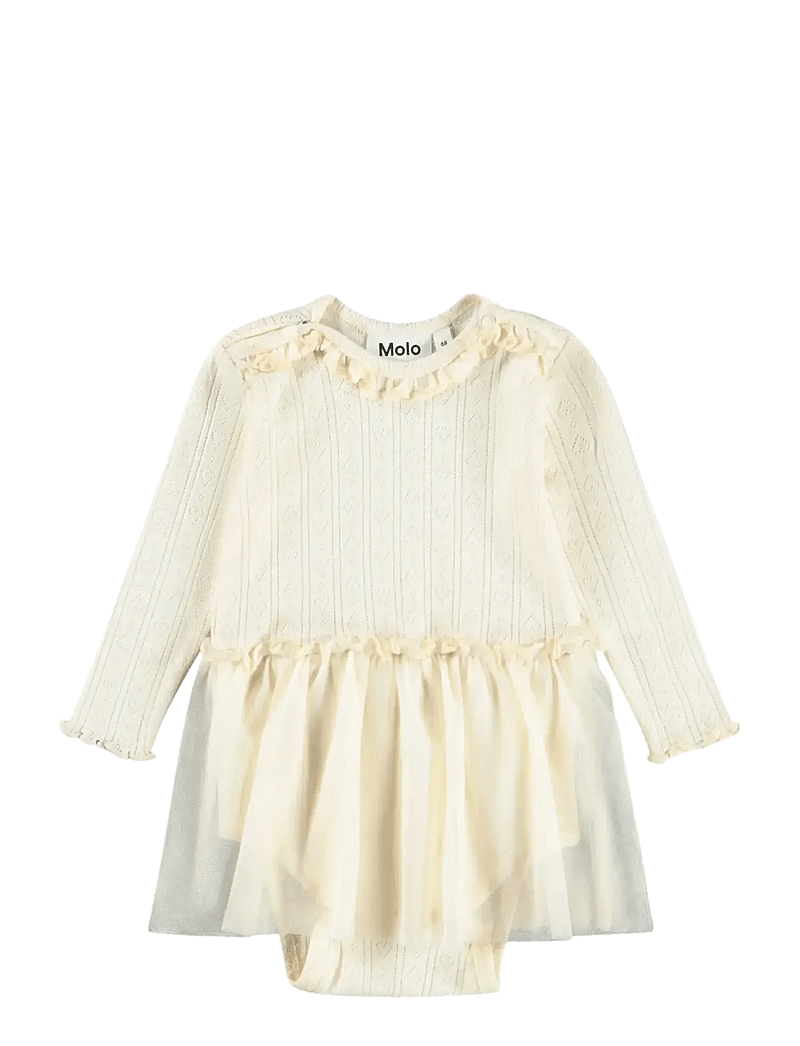 Molo - Frillo - langärmelige babykleider - pearled ivory - 0