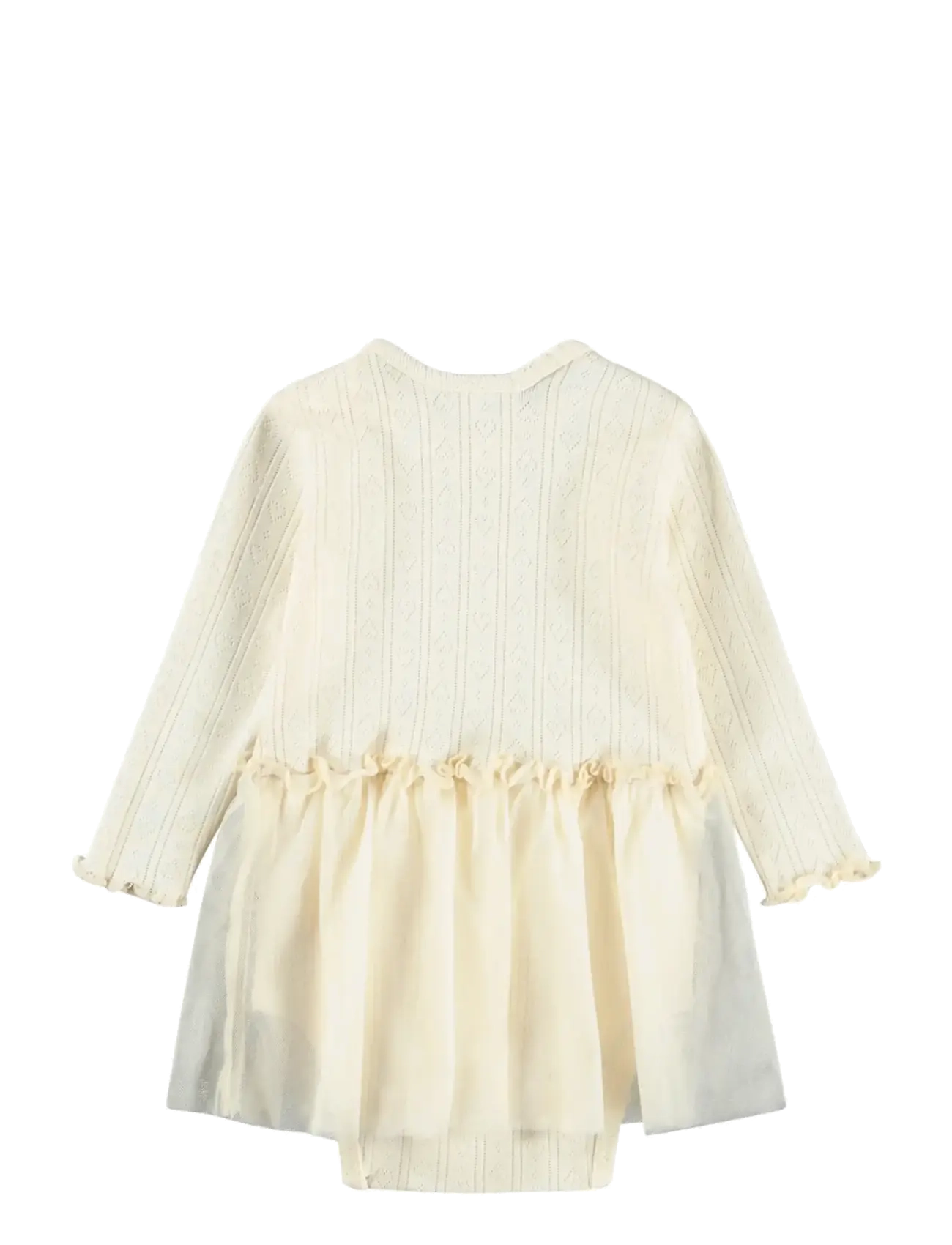 Molo - Frillo - pikkade varrukatega beebi kleidid - pearled ivory - 1