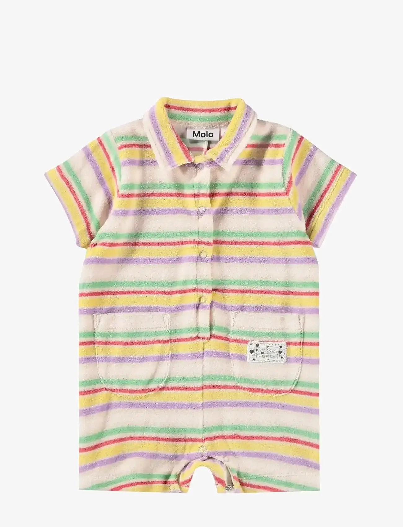 Molo - Fawn - lühikeste varrukatega bodid - pastels stripe - 0