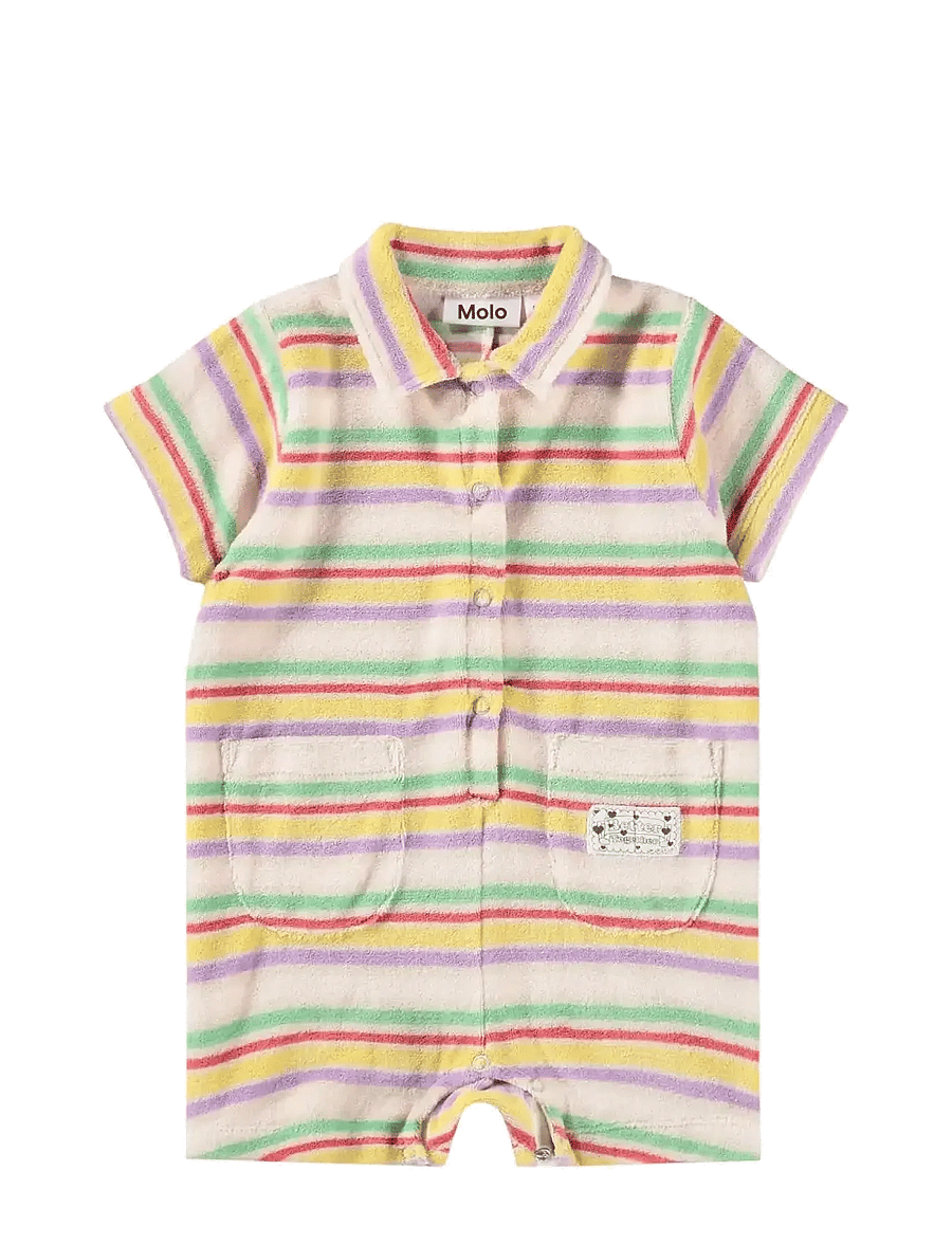 Molo - Fawn - lühikeste varrukatega bodid - pastels stripe - 0