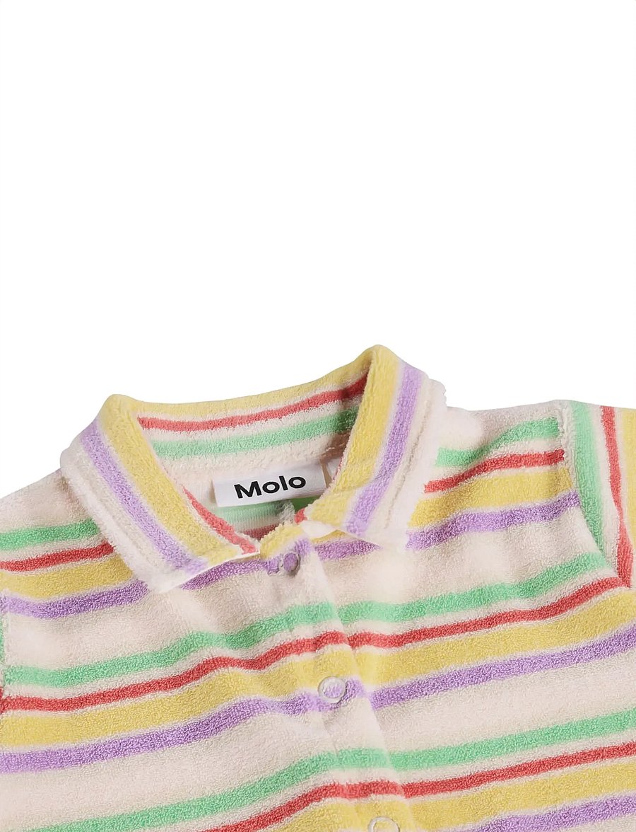 Molo - Fawn - lühikeste varrukatega bodid - pastels stripe - 3