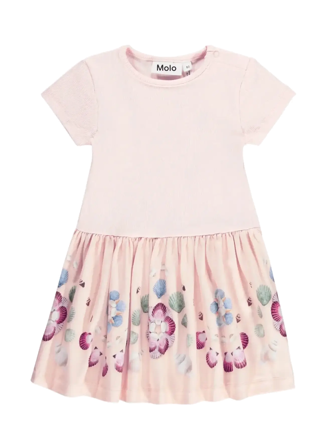 Molo Catja - Baby 0-2 år - SHELLS BORDER / pink/rose