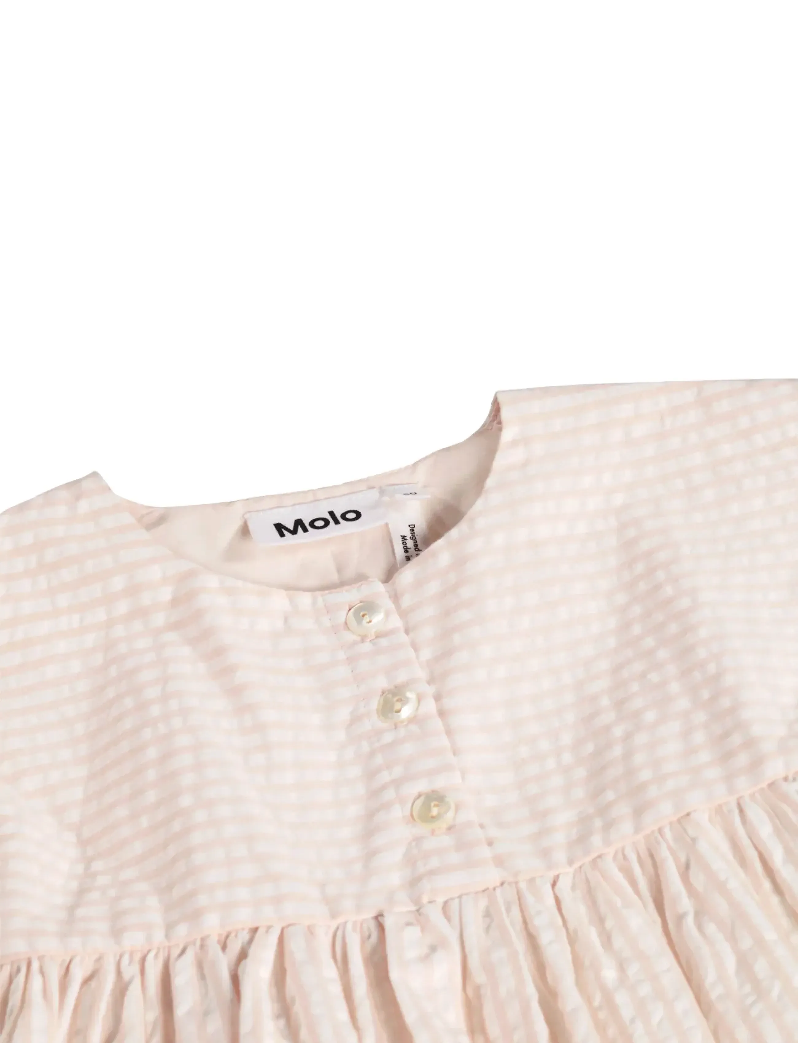 Molo - Carlotta - lühikeste varrukatega beebi kleidid - cloud pink stripe - 2