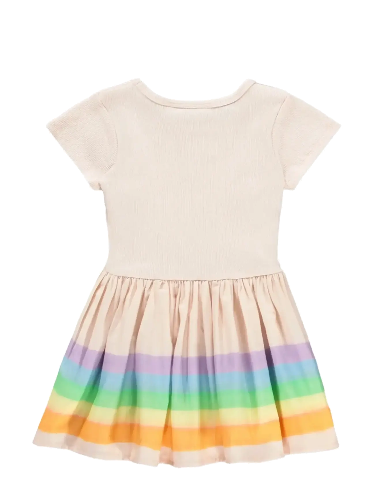 Molo - Carin - lühikeste varrukatega beebi kleidid - pink rainbow - 1