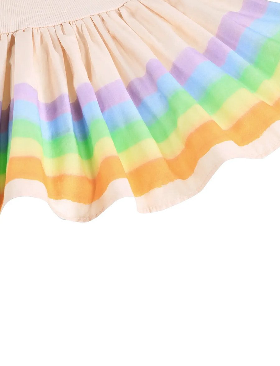 Molo - Carin - lühikeste varrukatega beebi kleidid - pink rainbow - 3