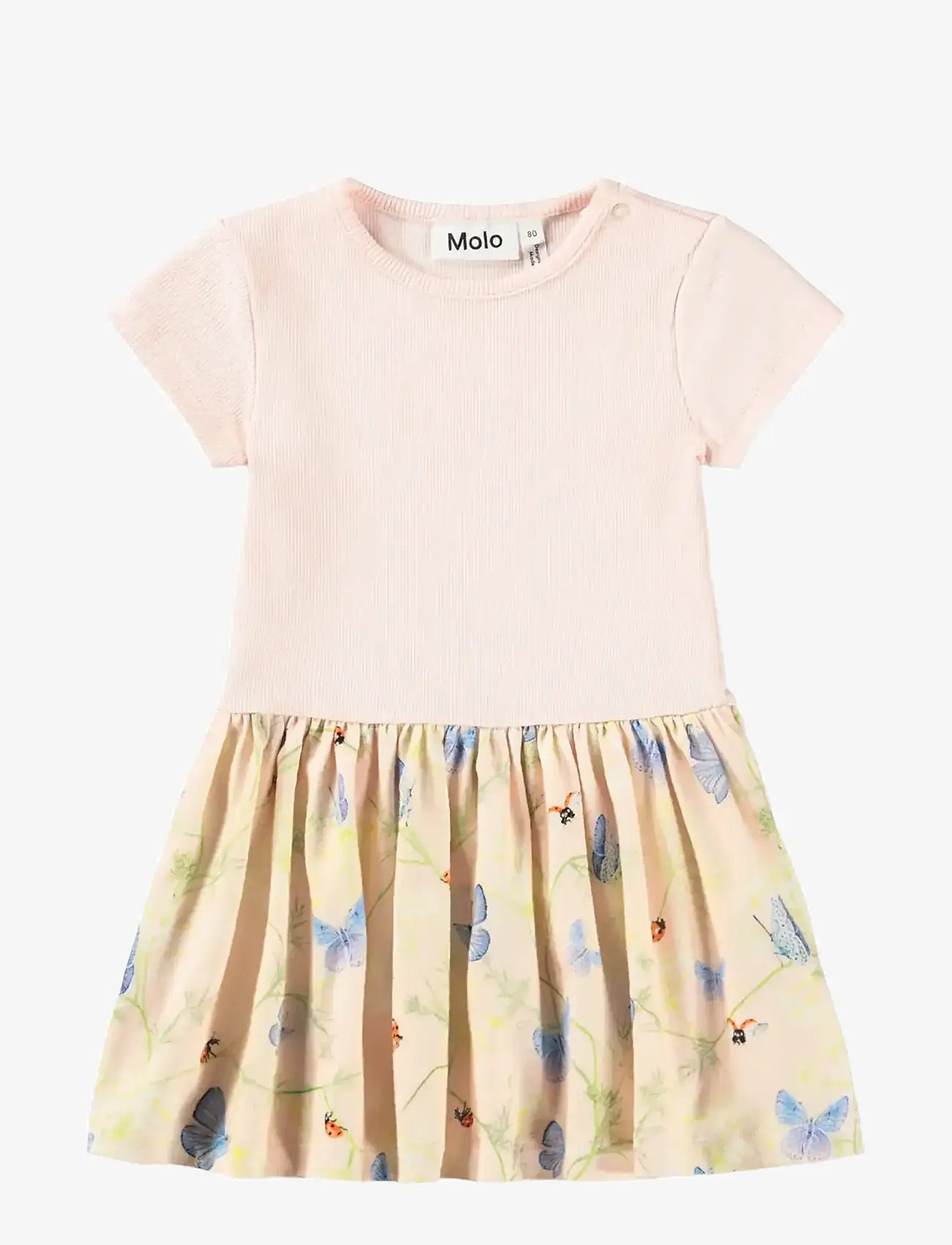 Molo - Catja - kurzärmelige babykleider - butterflys cloud - 0