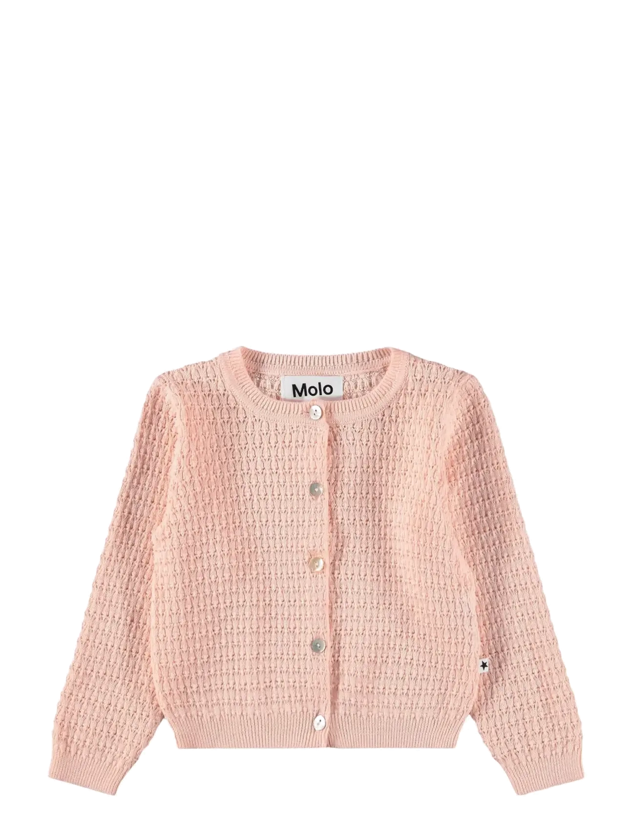 Molo Goldie, Børn, Børne Strikket Cardigan, Pink, Str: 92