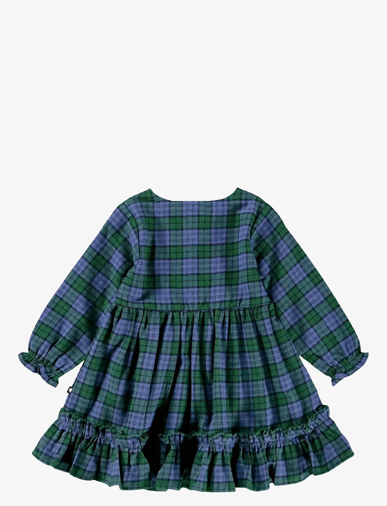 Molo - Cele - langärmelige freizeitkleider - blue pine check - 1