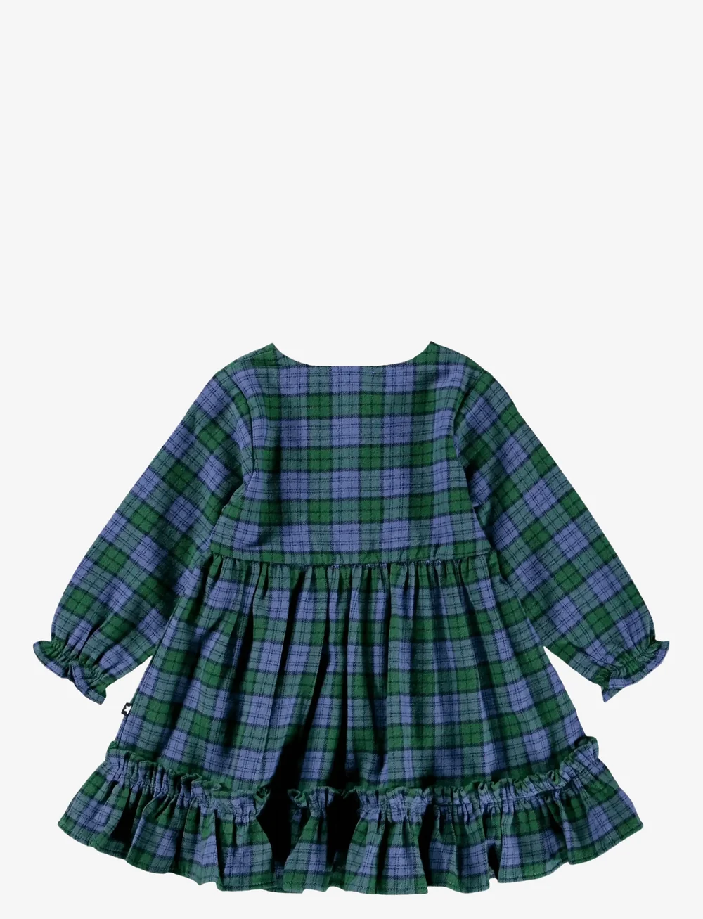 Molo - Cele - långärmade babyklänningar - blue pine check - 1