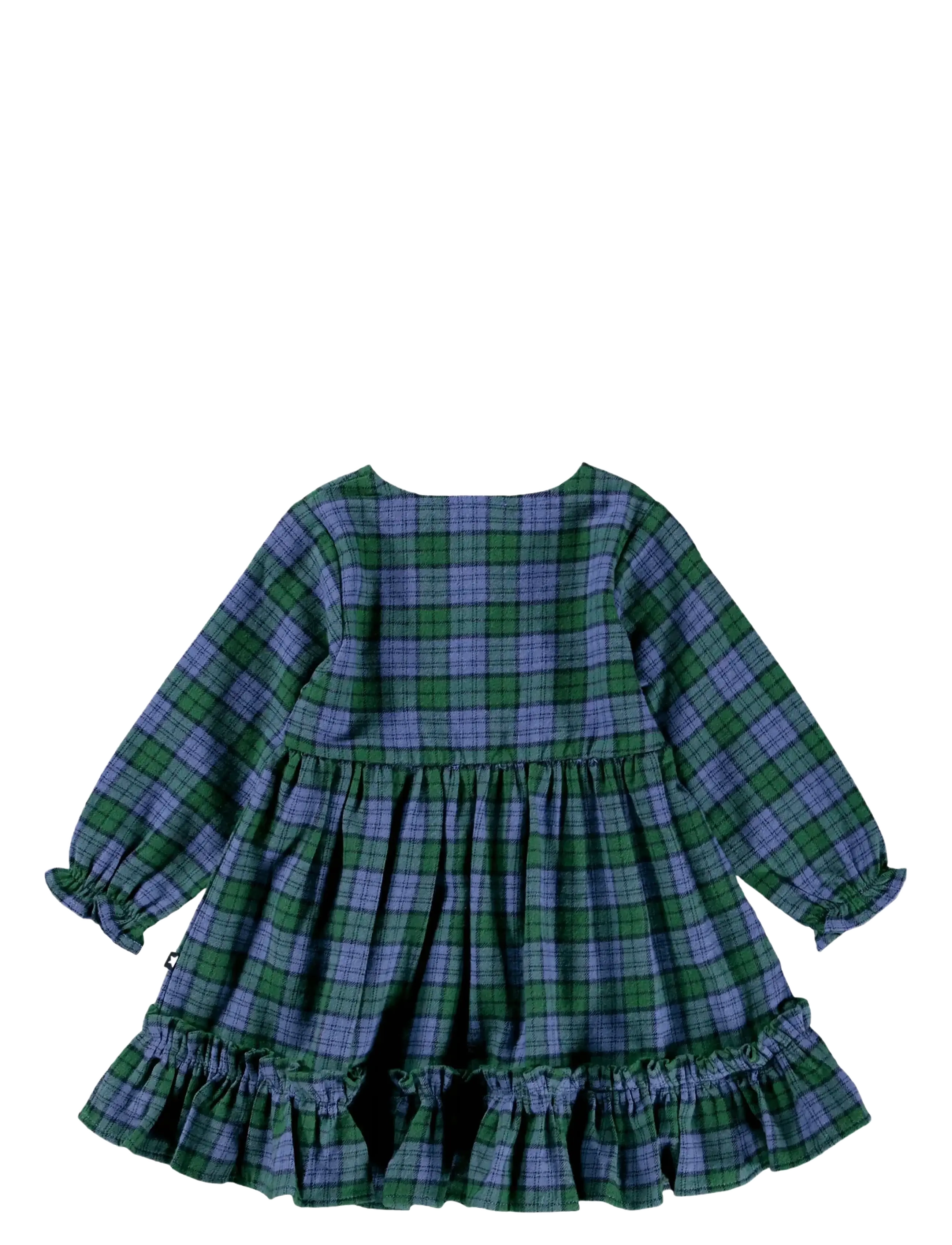 Molo - Cele - långärmade vardagsklänningar - blue pine check - 1