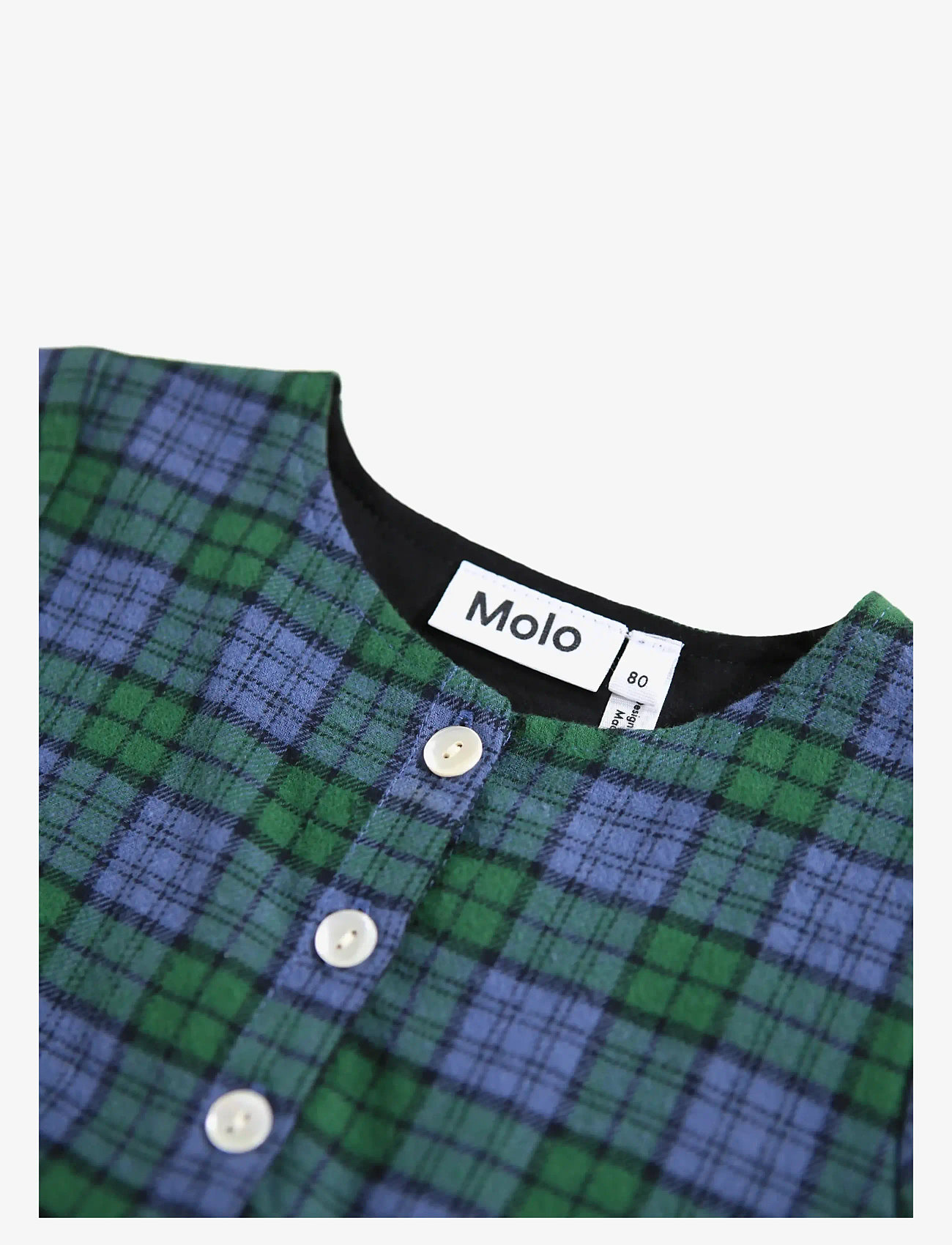 Molo - Cele - langärmelige freizeitkleider - blue pine check - 2