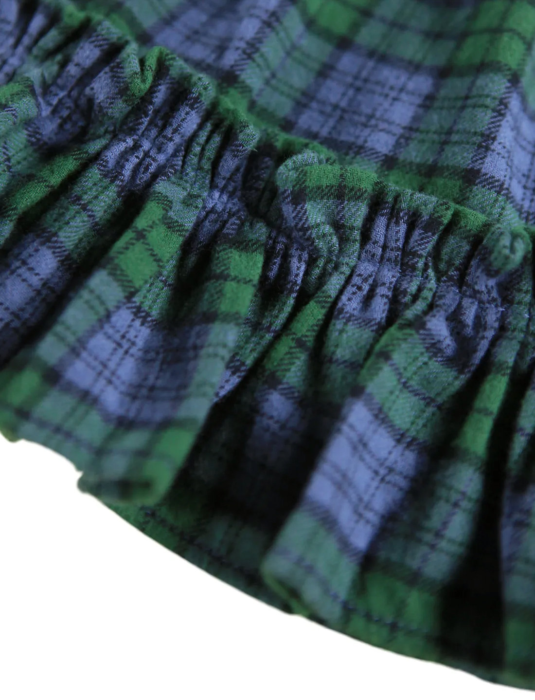 Molo - Cele - långärmade babyklänningar - blue pine check - 3