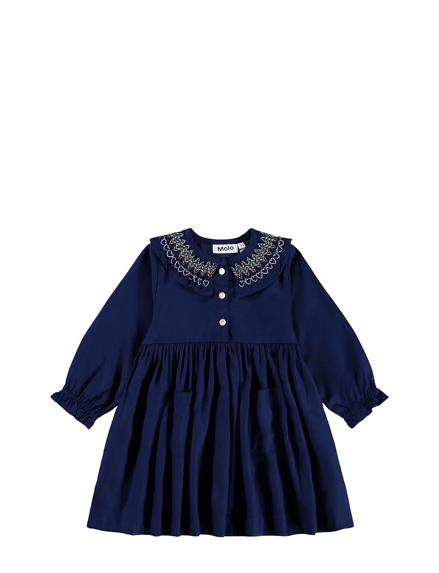 Molo - Cindie - pikkade varrukatega vabaaja kleidid - galaxy blue - 1