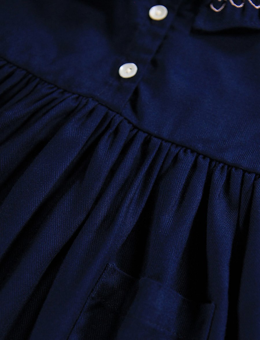 Molo - Cindie - pikkade varrukatega vabaaja kleidid - galaxy blue - 4