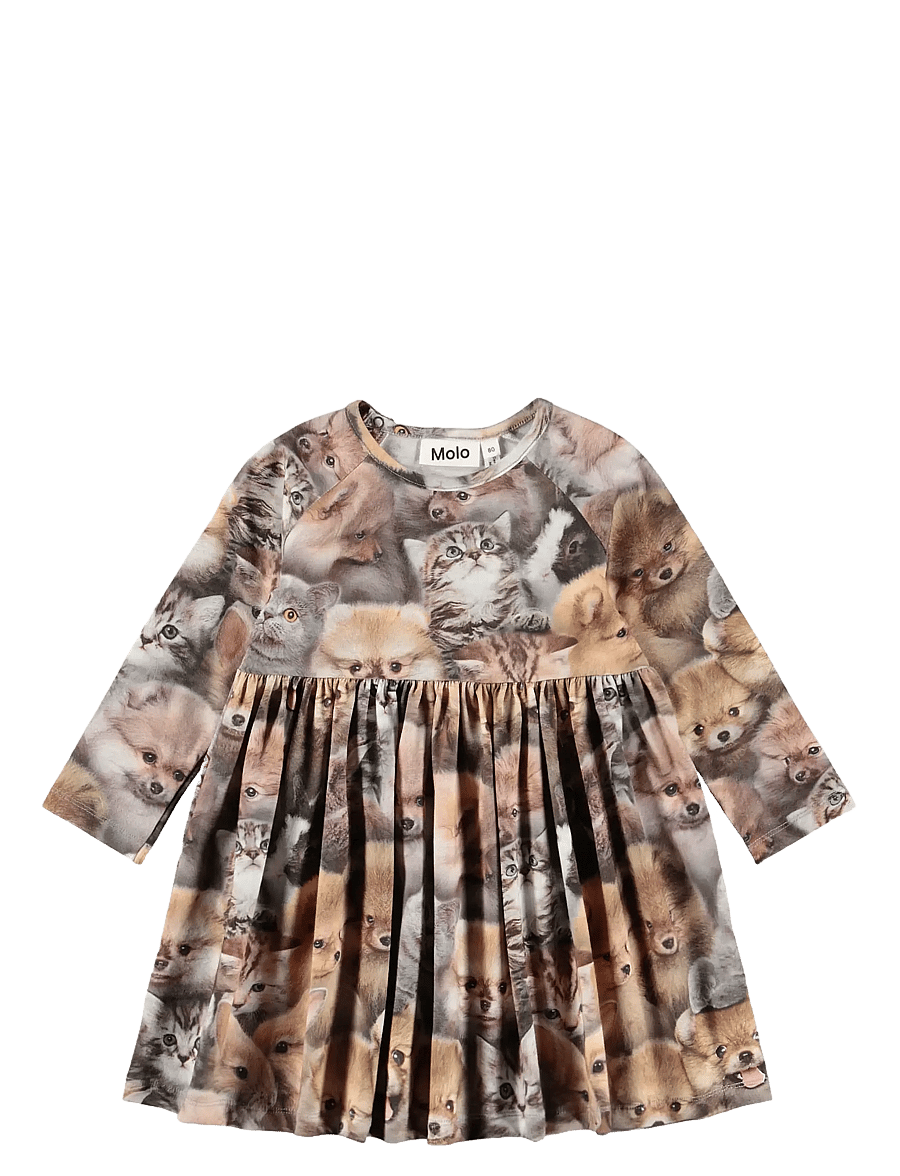 Molo - Charmaine - long-sleeved baby dresses - fuzzy fluffy - 0