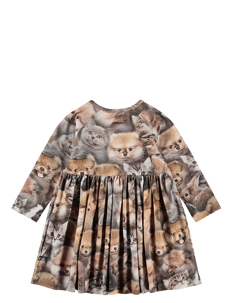 Molo - Charmaine - long-sleeved baby dresses - fuzzy fluffy - 1
